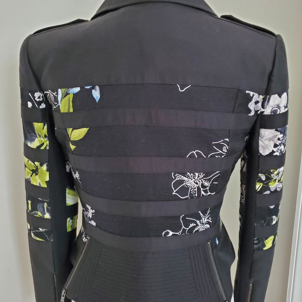 BCBGMaxAzria Black Floral Jacket - Picture 2 of 5